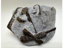 Ставролит, двойниковые и одиночные кристаллы в слюдистом сланце Фото 3